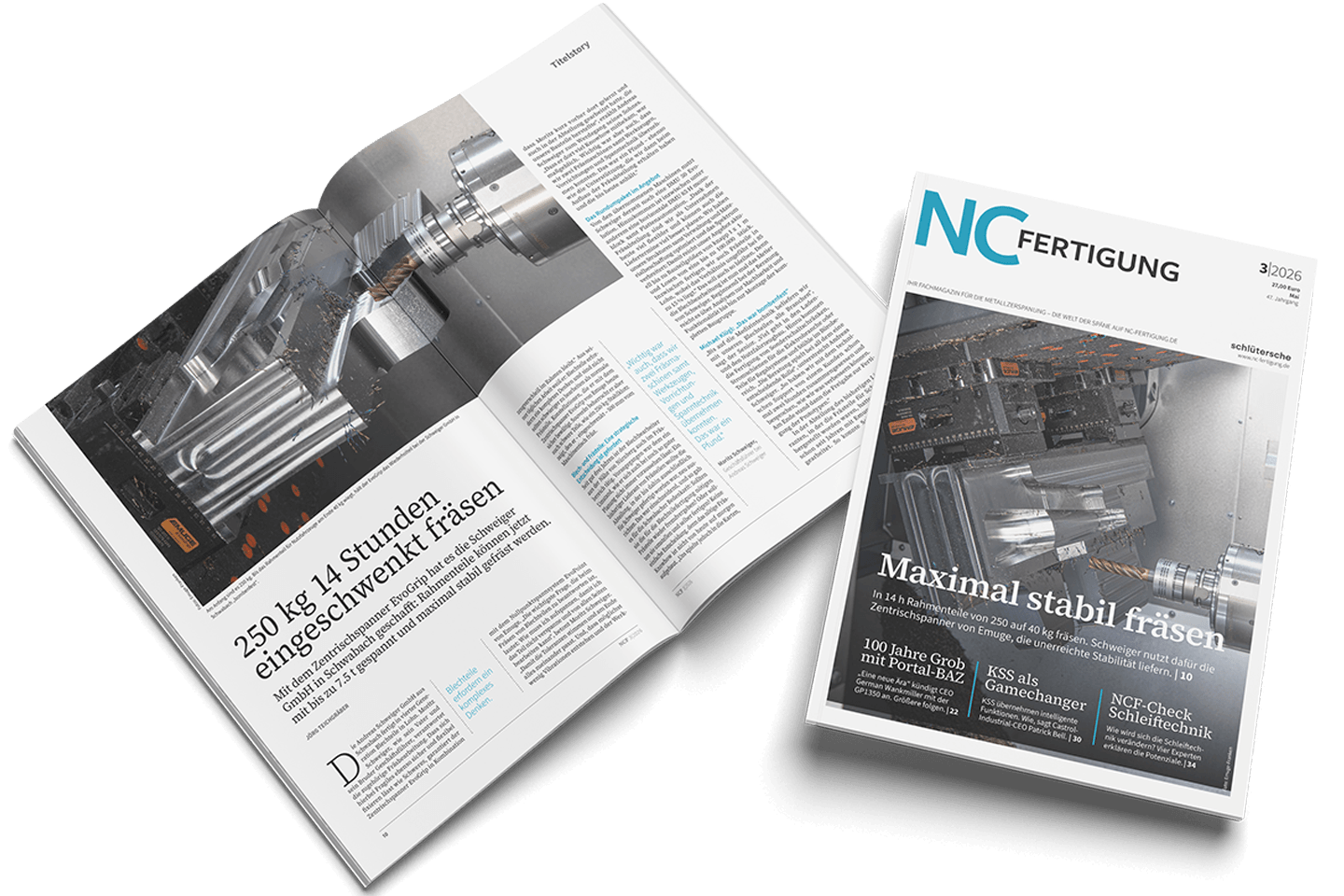 Maximum stability in milling: Schweiger as the feature story in NC machining